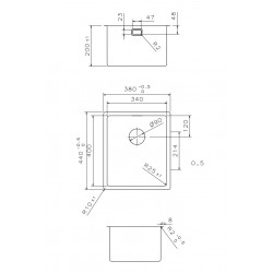 Νεροχύτης Υποκαθήμενος Apell Scuadro 28034-110 38x44 Inox Σατινέ